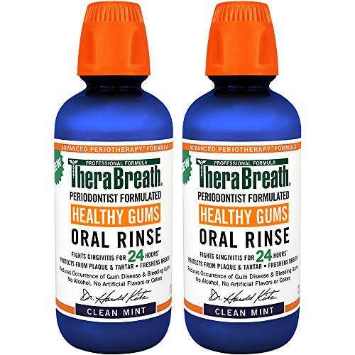 TheraBreath 24 Hour Healthy Gums Periodontist Formulated CPC Oral Rinse, 16 Ounce (Pack of 2)