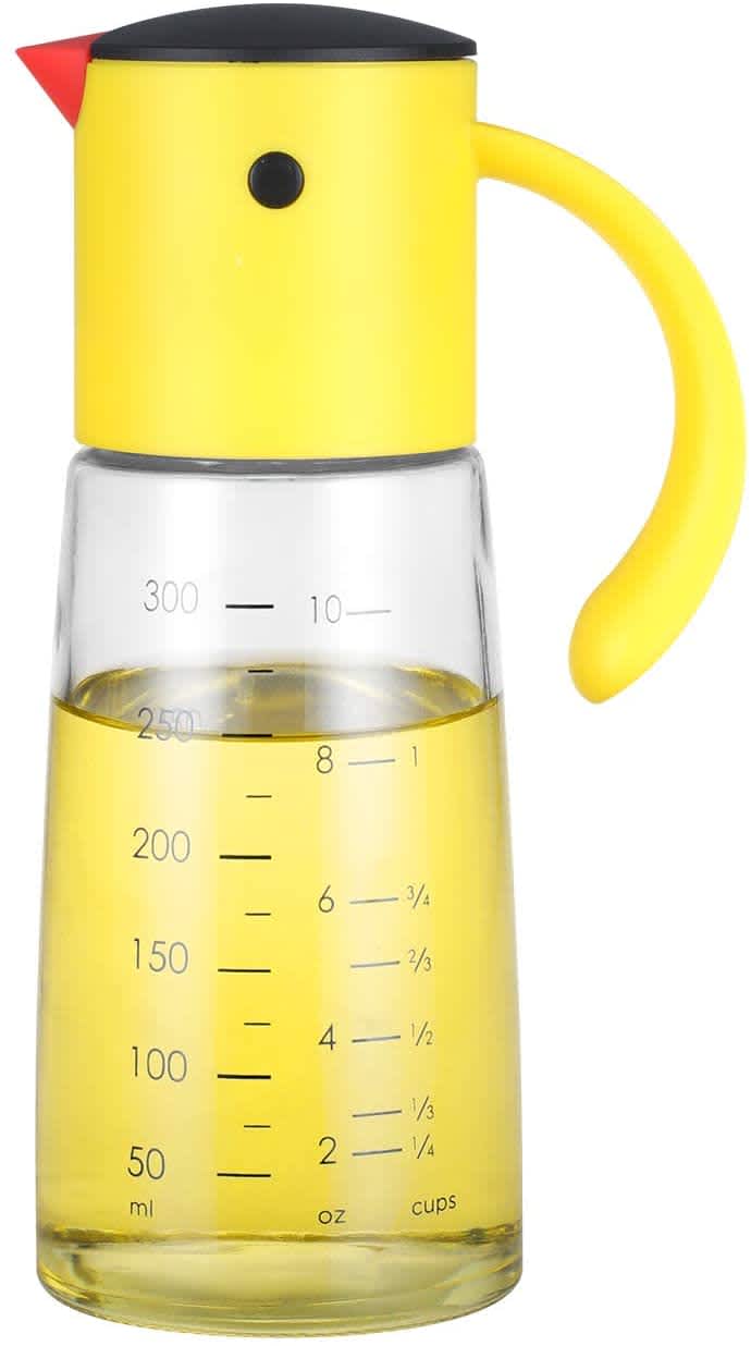 Vucchini Glass Gravity Oil & Vinegar Dispenser Bottle