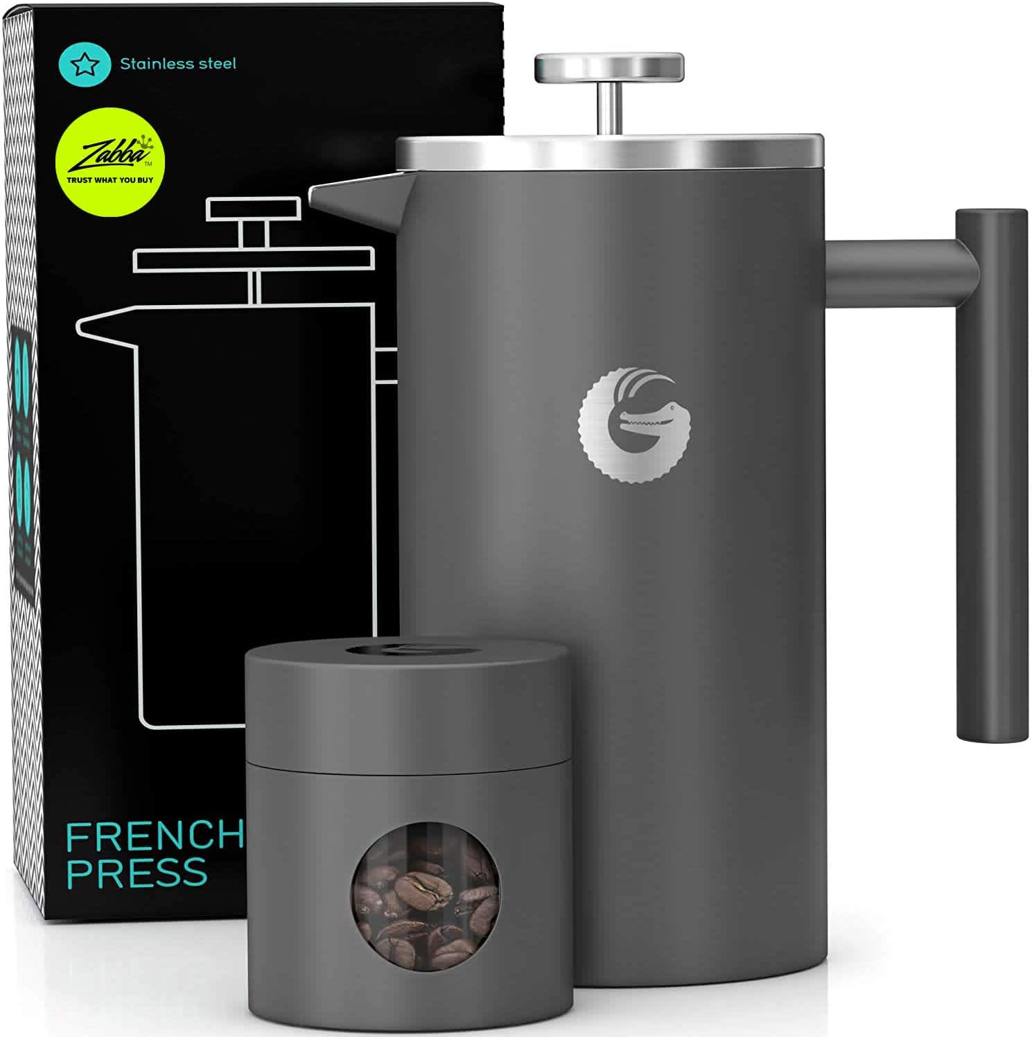 Coffee Gator French Press Coffee Maker w/ Travel Mug