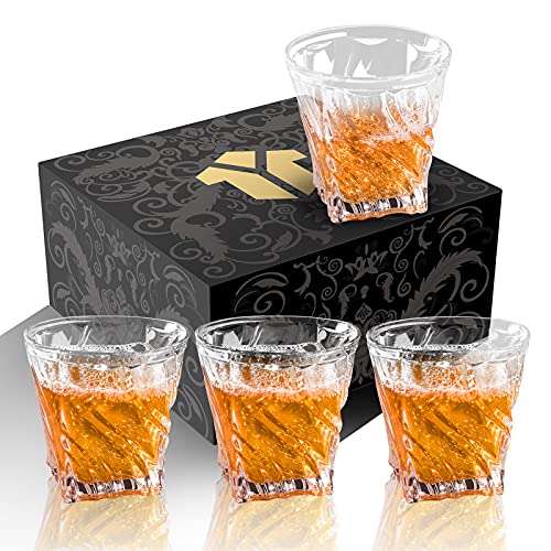 Ashcroft Rocker Whiskey Glass, Unique Tilting Tumblers For Drinking Scotch, Bourbon, Cognac, Large 10 Oz Premium Lead Free Crystal Glass Tasting Cups Luxury In Gift Box In Arabia | Whizz Old