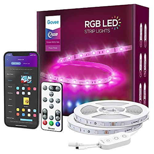 cybermonday 促销！仅限Prime会员！Govee 彩色 WIFI/蓝牙链接 智能LED照明条，49.2英尺