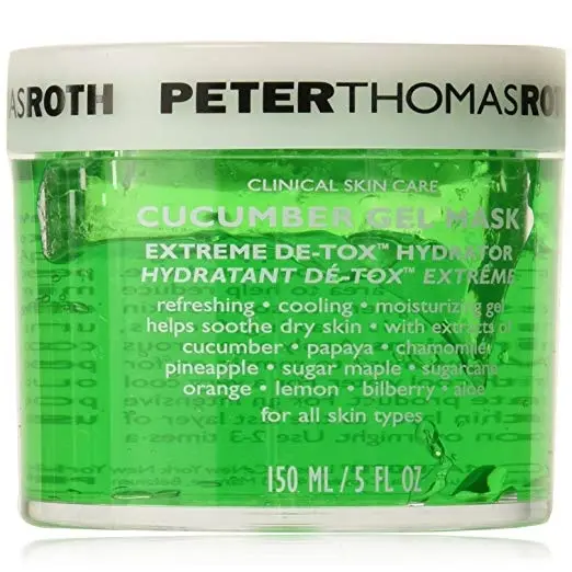 Peter Thomas Roth Cucumber Gel Mask Extreme De-Tox Hydrator, Cooling and Hydrating Facial Mask, Helps Soothe the Look of Dry and Irritated Skin