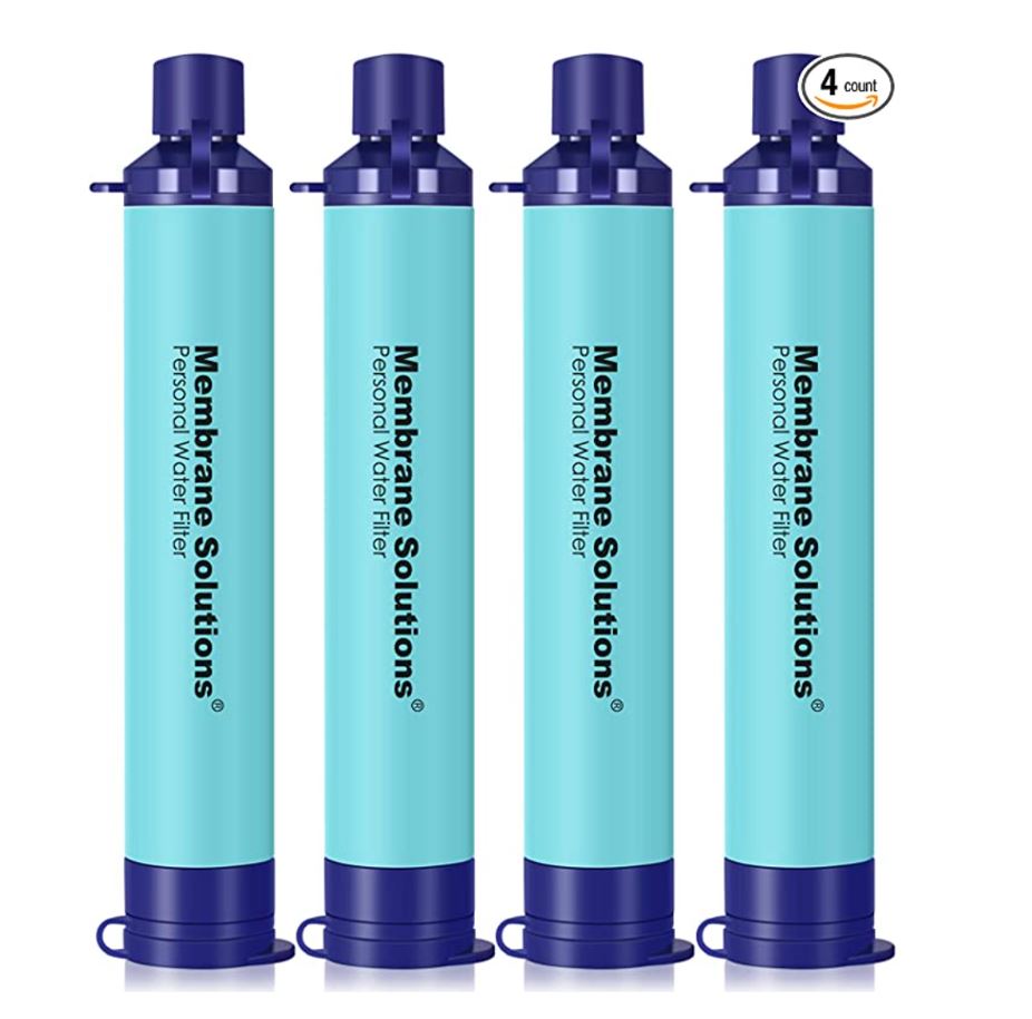 Membrane Solutions 吸管式滤水器，4个装