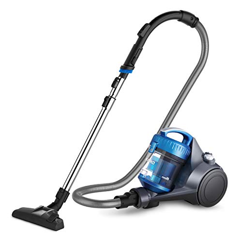 Eureka NEN110A Whirlwind Bagless Canister Vacuum Cleaner, Lightweight Corded Vacuum for Carpets and Hard Floors, Blue