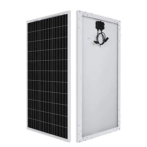Renogy 100 Watt Solar Panel 12 Volt Monocrystalline, High-Efficiency Module PV Power Charger for RV Battery Boat Caravan and Other Off-Grid Applications, Single, RNG-100D-SS