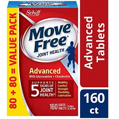 Move Free 强效 葡萄糖胺软骨素和透明质酸，160粒