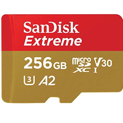 SanDisk 256GB Extreme for Mobile Gaming microSD UHS-I Card - C10, U3, V30, 4K, A2, Micro SD - SDSQXA1-256G-GN6GN, List Price is