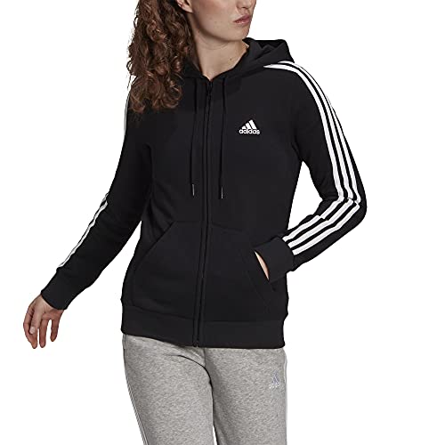 adidas Women's Essentials Fleece 3-Stripes Full-Zip Hoodie
