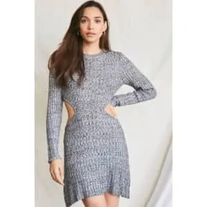 Forever 21 Women's Cutout Sweater Mini Dress
