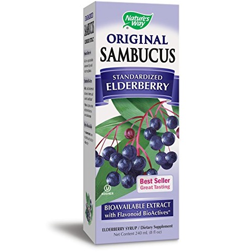 Nature's Way Original Sambucus Elderberry Syrup, Herbal Supplements, Gluten Free, Vegetarian, 8 Ounce