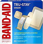 160-Ct Band-Aid Tru-Stay Sheer Strips Adhesive Bandages