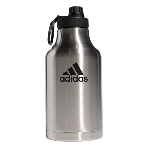 adidas 2 Liter (62 oz) Metal Water Bottle, Hot/Cold Double-Walled Insulated 18/8 Stainless Steel, List Price is