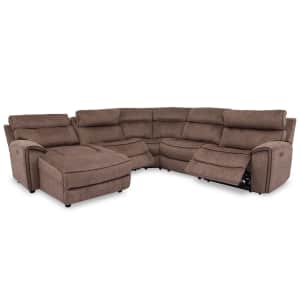 Hutchenson 5-Piece Fabric Chaise Sectional Sofa w/ 2 Power Recliners