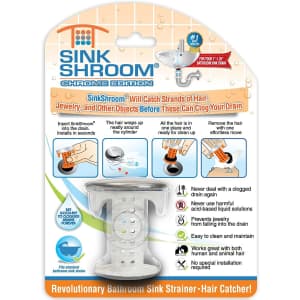 SinkShroom Chrome Edition Bathroom Sink Drain Protector