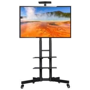 26 OFF Easyfashion Rolling TV Stand for TVs Up to 70" 79