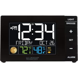 La Crosse Technology Multi-Color Alarm Clock w/ Temperature & Humidity