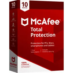McAfee Total Protection 10-Device 2-Year Subscription