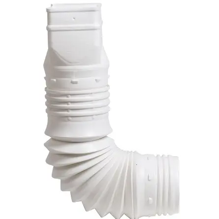 Flex-Drain 53127 Flexible Downspout Extension Adapter, 3 by 4 by 4-Inch, White