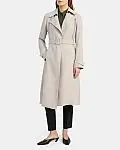 Theory Relaxed Trench Coat in Crepe