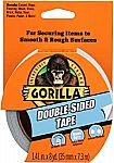 Gorilla Double-Sided Tape (1.41" x 8 yd, Gray)