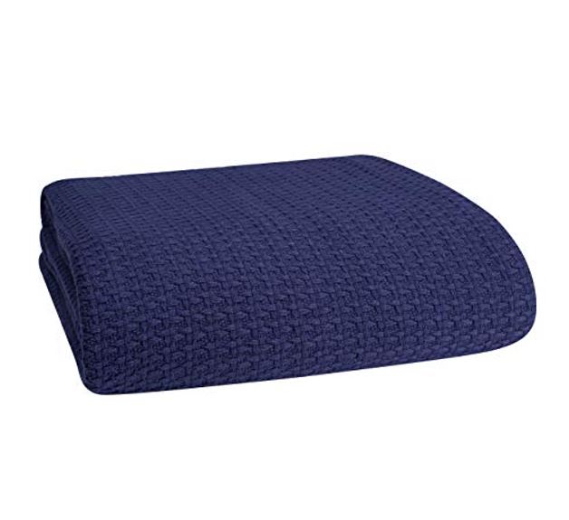 Elvana Home 100% Cotton Bed Blanket, Breathable Bed Blanket