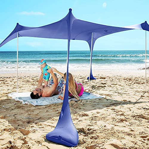 迫不及待要去海滩！SUN NINJA 弹出式沙滩帐篷，UPF50+，配有地钉和支撑杆，折上折后仅售