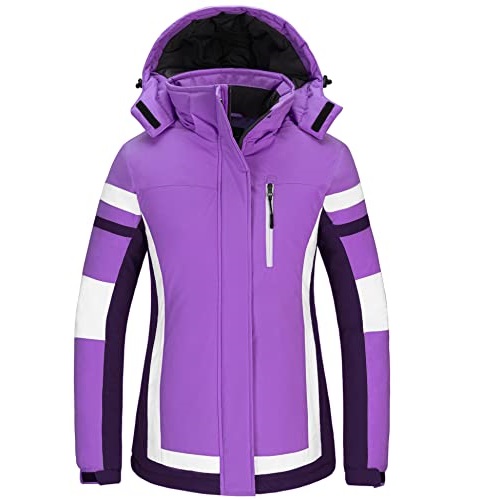 Wantdo Women's Winter Skiing Jacket Waterproof Rainwear Wind Block Sportswear Cloghing , Now