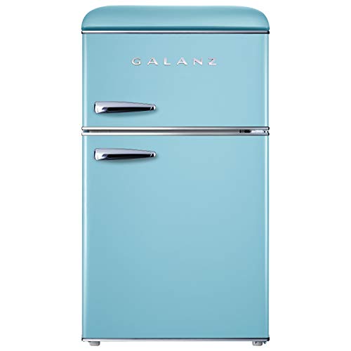 Galanz GLR31TRDER 复古 双门冰箱，3.1Cu FT