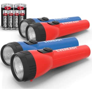 LED Flashlight by Eveready 4-Pack w/ Batteries