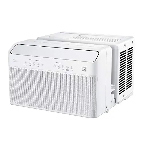 Midea 12,000 BTU U-Shaped Smart Inverter Window Air Conditioner–Cools up to 550 Sq. Ft., Ultra Quiet , Works with Alexa/Google Assistant, 35% Energy Savings, Remote Control, nly
