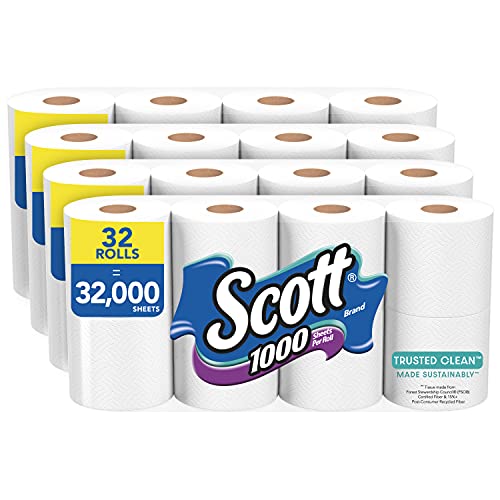 Scott Trusted Clean Toilet Paper, 32 Rolls (4 Packs of 8)