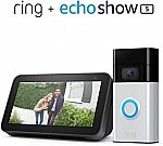 Ring Video Doorbell (Satin Nickel) bundle with Echo Show 5