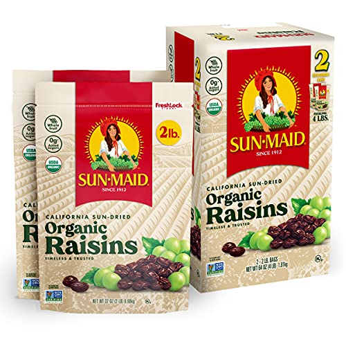 Sun-Maid Organic California Raisins Snack | 32 Ounce Bags