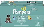 92-Count Pampers Baby Dry Disposable Baby Diapers (Size 4)