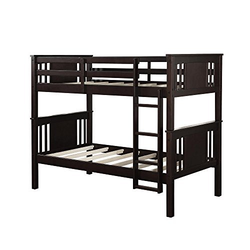Dorel Living Dylan Kids Bunk Beds, with Guard Rail and Ladder