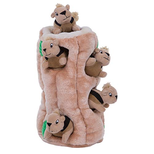 Hide a Squirrel Fun Hide and Seek Interactive Puzzle Plush Dog Toy by Outward Hound, 7 Piece, Ginormous