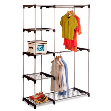 Honey-Can-Do WRD-02124 Double Rod Freestanding Closet, 45L x 19W x 68H, List Price is