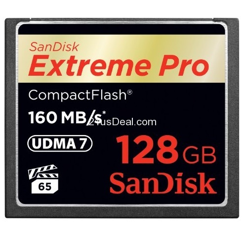 SanDisk Extreme PRO 128GB CompactFlash Memory Card UDMA 7 Speed Up To 160MB/s- SDCFXPS-128G-X46
