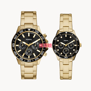 FOSSIL 化石 His and Her 金色情侣手表套装