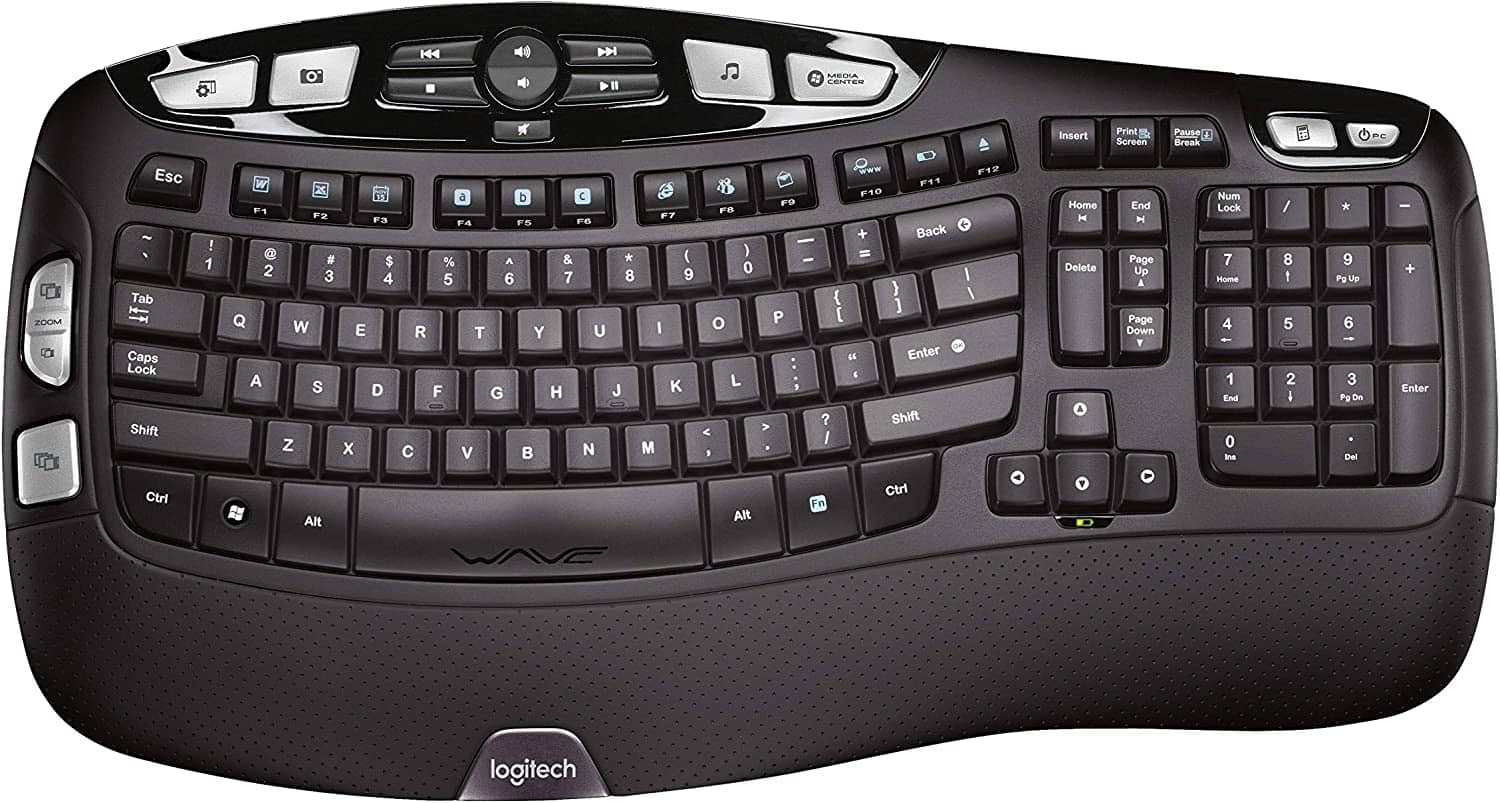 Logitech K350 Ergonomic Full-size Membrane Wireless Keyboard