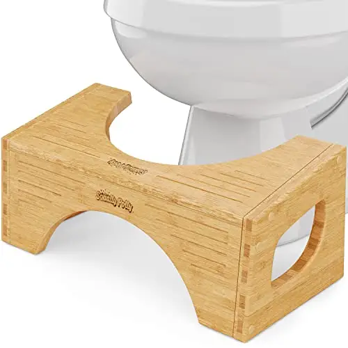 Squatty Potty The Original Toilet Stool - Bamboo Flip, 7" & 9" Height, Brown, List Price is