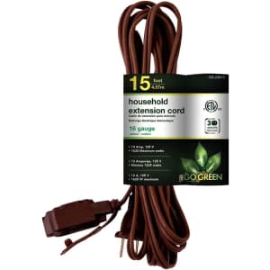 GoGreen Power 15-Foot 16/2 Household Extension Cord