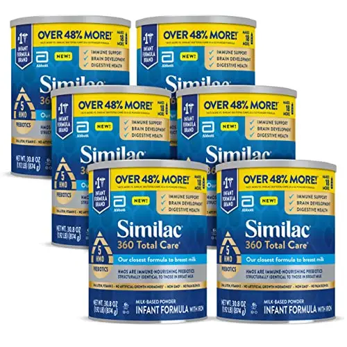 新产品！Similac 360 Total Care 婴儿奶粉，30.8 oz/罐，共6罐