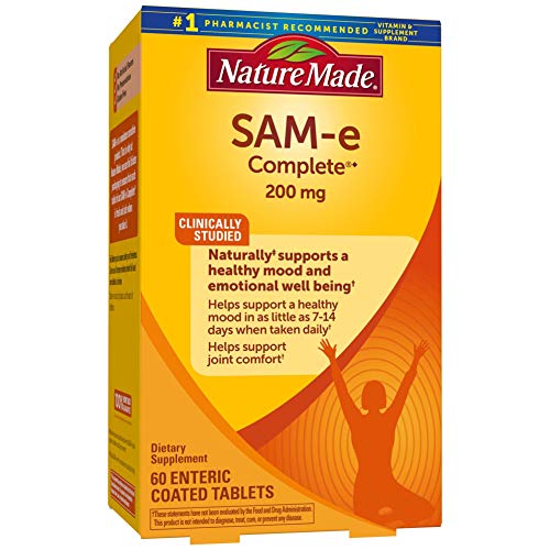 改善情绪舒缓关节疼痛，NatureMade SAM-e胶囊 200mg，60粒