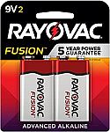 2-Ct Rayovac 9V Fusion Premium Batteries