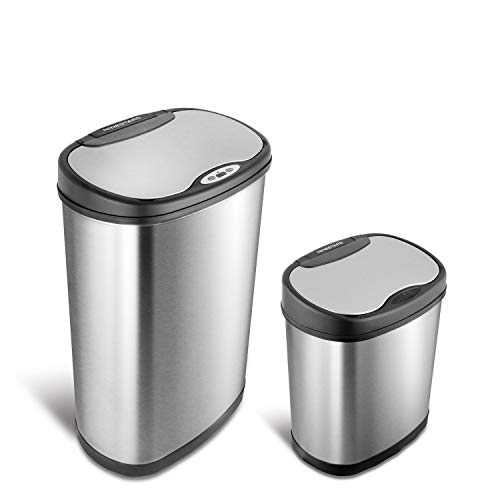 Ninestars 全自动感应垃圾桶套装，13加仑+3加仑