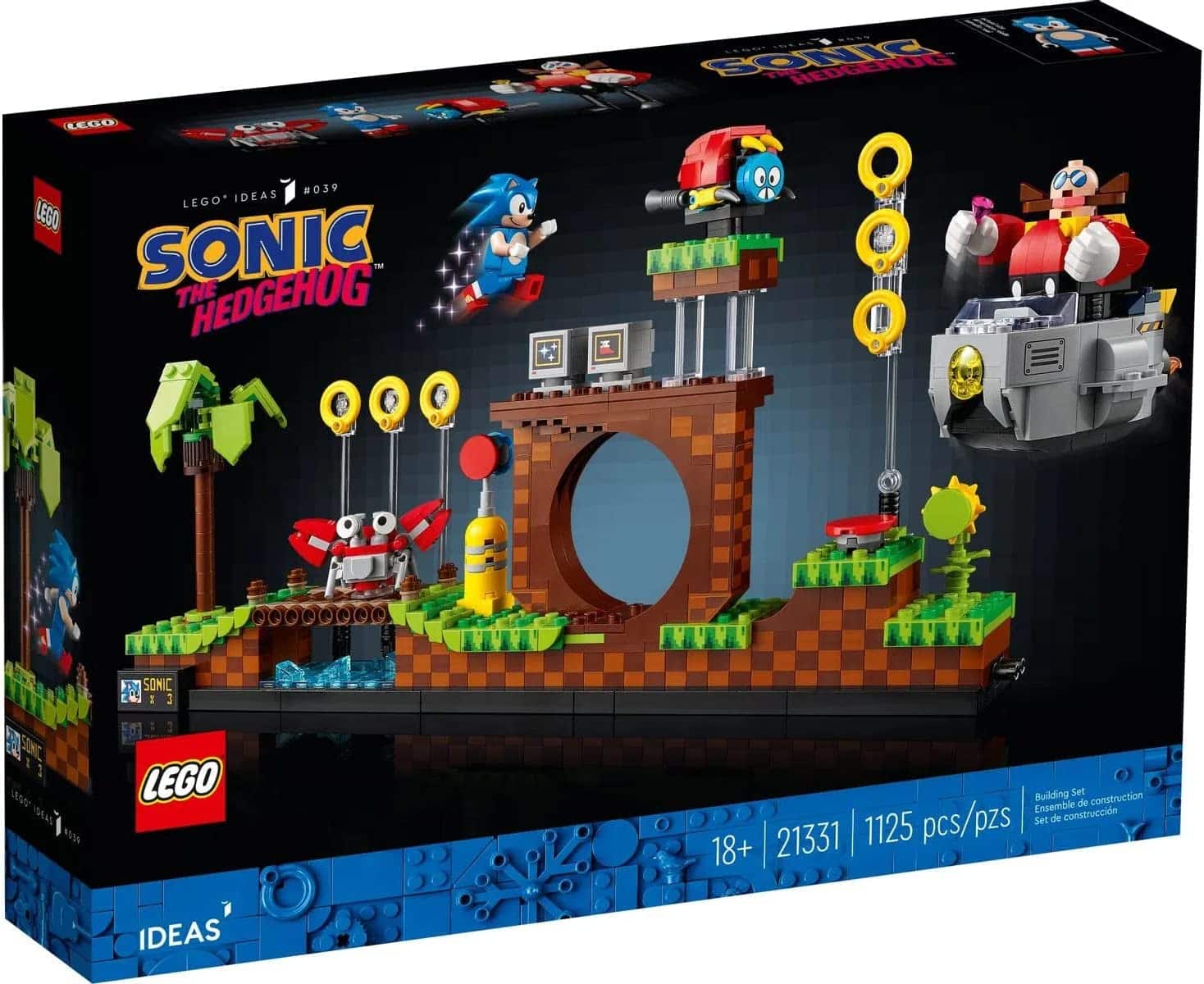1,125-Pc LEGO Ideas Sonic The Hedgehog Green Hill Zone Building Set (21331)