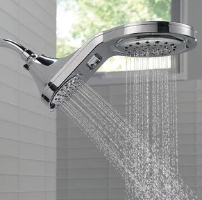 Delta Faucet HydroRain 5-Spray Touch-Clean 2-in-1 Rain Shower Head, Chrome 58580-PK