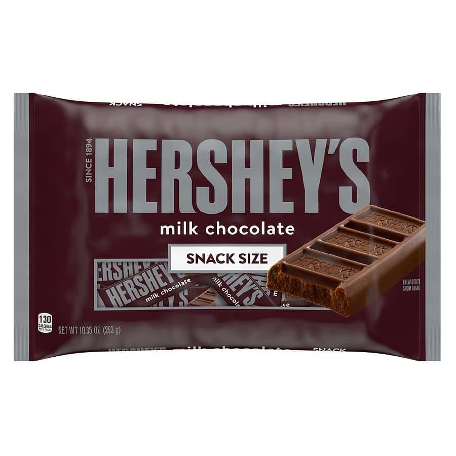 10.35oz Hershey's Snack Size Milk Chocolate Halloween Candy