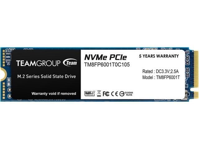 1TB Team Group MP33 M.2 NVMe PCIe 3D SSD + 16GB USB Flash Drive